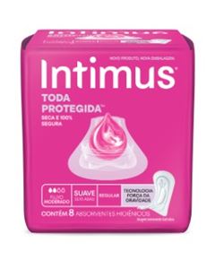 Absorvente Intimus Gel Tripla Proteção Sem Abas Cobertura Suave 8  UN