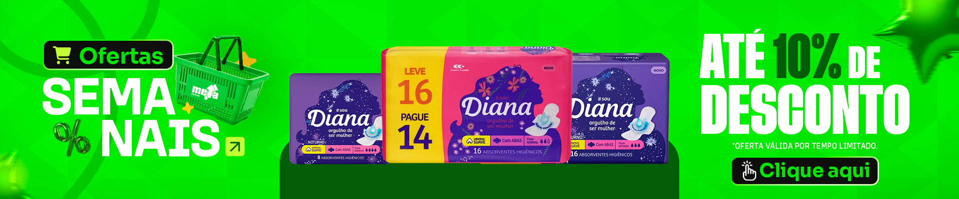 ofertas semana 4 agosto 2026 Absorvente Diana