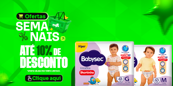 ofertas semana 4 agosto 2026 BabySec Shortinho Hiper